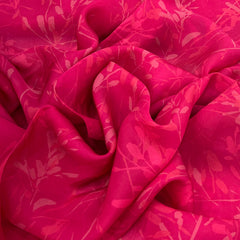 Rani Pink Spring Floral Organza Print