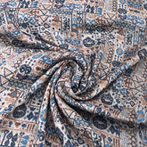 Beige Ethnic Mul Cotton Print