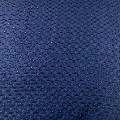 Navy Blue Geometric Cut Dana Slub Silk Embroidery