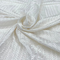 White Slub Slik Leaf Thread Embroidery