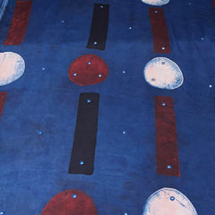 Blue Abstract Modal Satin Ajrak Print