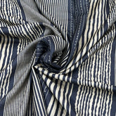 Black Stripe Pure Tussar Print