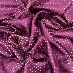 Wine Sashiko Stripe Pure Tussar Print