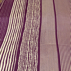 Wine Stripe Pure Tussar Print