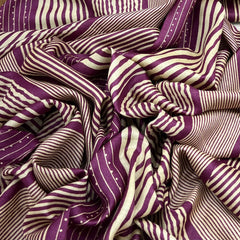 Wine Stripe Pure Tussar Print