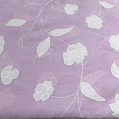 Lavender Applique Floral Mul Chanderi Embroidery