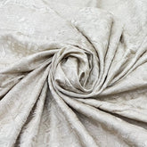 Light Beige Floral Thread Slub Satin Embroidery