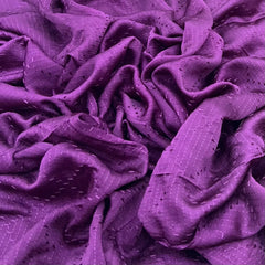 Purple Geometric Thread Slub Satin Embroidery