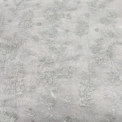 Silver Floral Jal Zari Tissue Embroidery