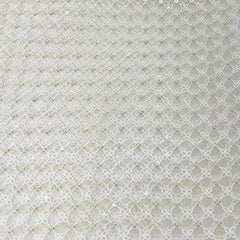 Cream Checks Sequins & Thread Organza Embroidery