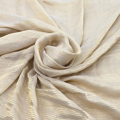 Gold Striped Pure Georgette Crush Tissue