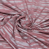Onion Pink Silver Dotted Pleated Satin Foil
