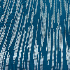 Teal Blue Silver Dotted Pleated Satin Foil