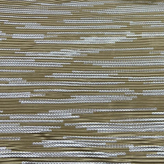 Olive Green Silver Dotted Pleated Satin Foil