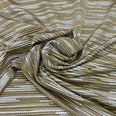 Olive Green Silver Dotted Pleated Satin Foil