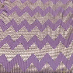 Lavender Gold Zig Zag Pleated Satin Foil