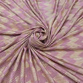 Mauve Gold Zig Zag Pleated Satin Foil