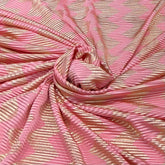 Pink Gold Zig Zag Pleated Satin Foil