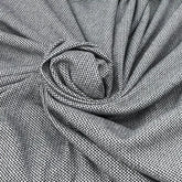 Dark Grey White Checks Knitted Tweed Jacquard