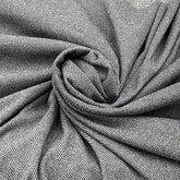 Mouse Grey White Chevron Knitted Tweed Jacquard