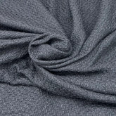 Plain Black Checks Acrylic Yarn Woven Tweed