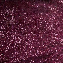 Maroon Heavy Sequins Net Embroidery