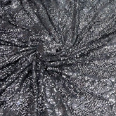 Grey Heavy Sequins Net Embroidery