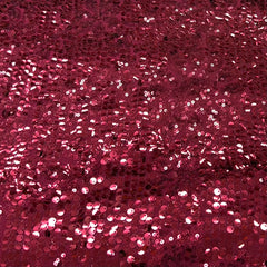 Maroon Red Heavy Sequins Net Embroidery