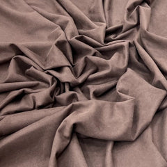 Brown Plain Knitted Suede