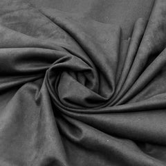 Black Plain Knitted Suede