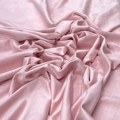Baby Pink Plain Knitted Suede