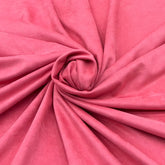 Carrot Pink Plain Knitted Suede