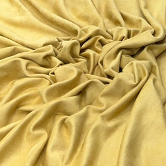 Yellow Plain Knitted Suede