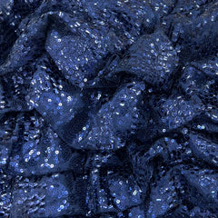 Navy Blue Heavy Sequins Net Embroidery