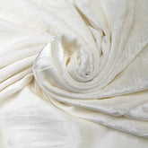 Off White Plain Viscose Velvet