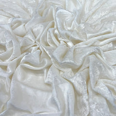 Off White Plain Viscose Velvet