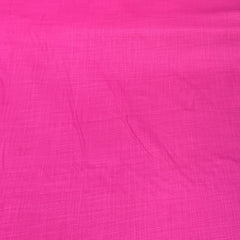 Dark Pink Plain Cotton Matka Fabric