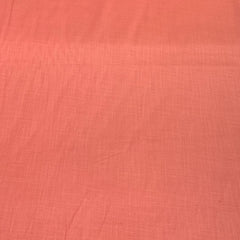 Coral Peach Plain Cotton Matka Fabric
