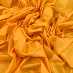 Mango Yellow Plain Cotton Matka Fabric