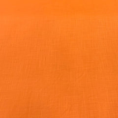 Dark Orange Plain Cotton Matka Fabric