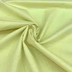 Light Yellow Plain Cotton Matka Fabric