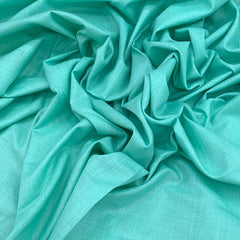 Sea Green Plain Cotton Matka Fabric