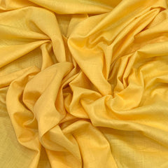 Yellow Plain Cotton Matka Fabric