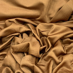 Antique Bronze Plain Satin Linen Fabric