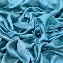 Pastle Blue Plain Satin Linen Fabric