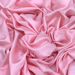 Light Pink Plain Satin Linen Fabric