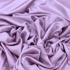Lilac Plain Satin Linen Fabric
