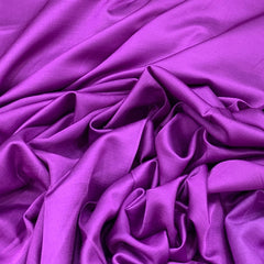 Purple Plain Satin Linen Fabric