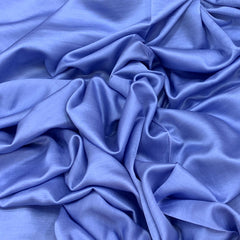Ink Blue Plain Satin Linen Fabric