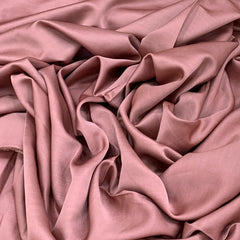 Nude Pink Plain Satin Linen Fabric